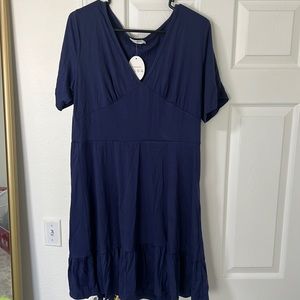 Navy Blue Dress for office